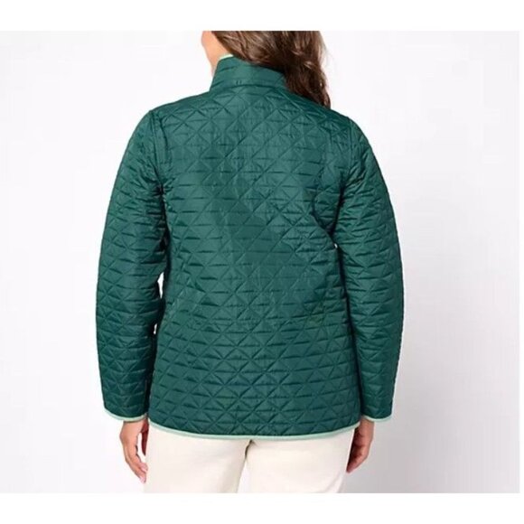 Lands' End Primaloft Reversible Quilted Barn Jacket NWT Womens 2X - Picture 3 of 14